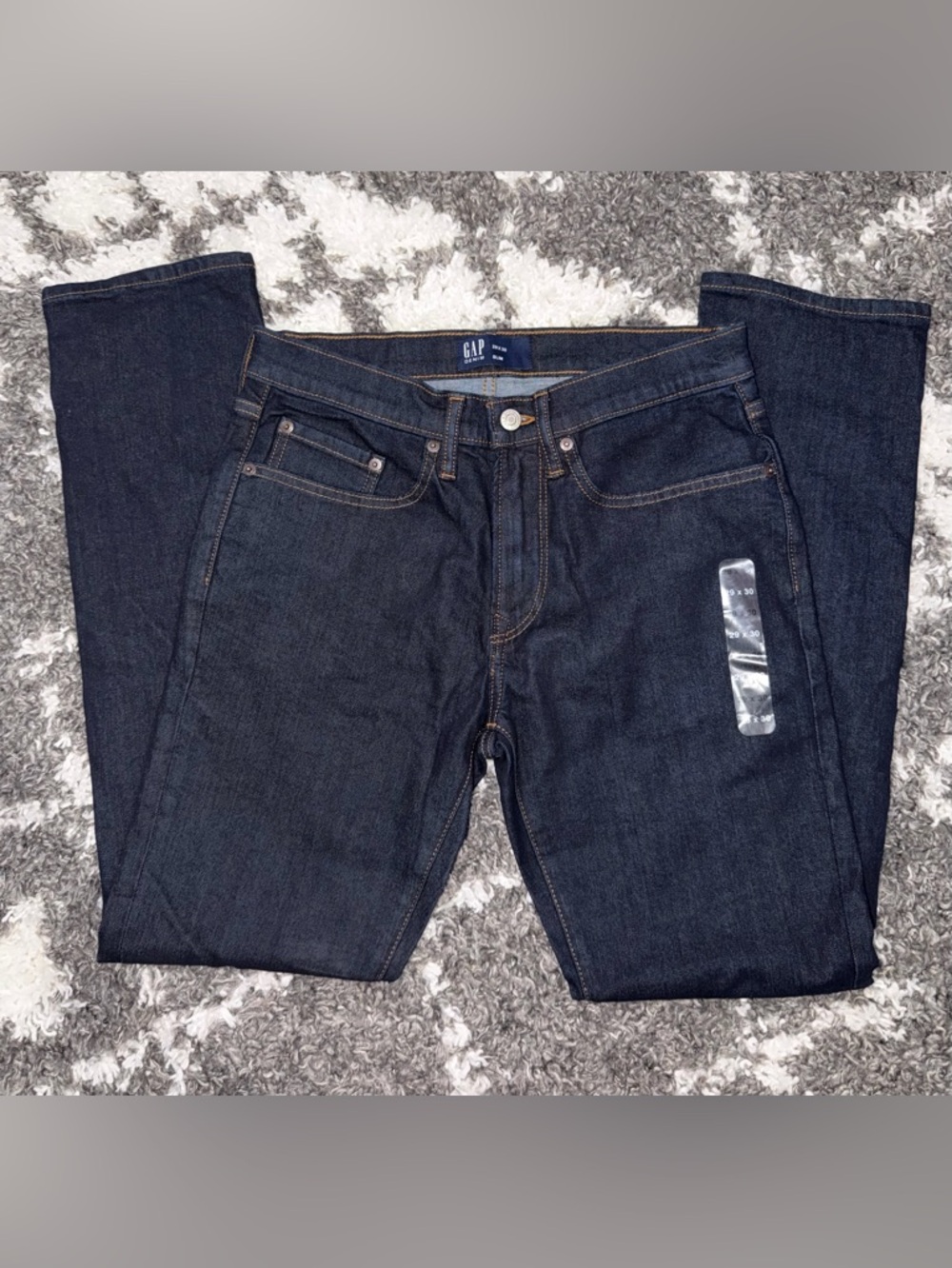 NWOT GAP Men's Dark Blue Slim Leg Jeans Denim - 29x30